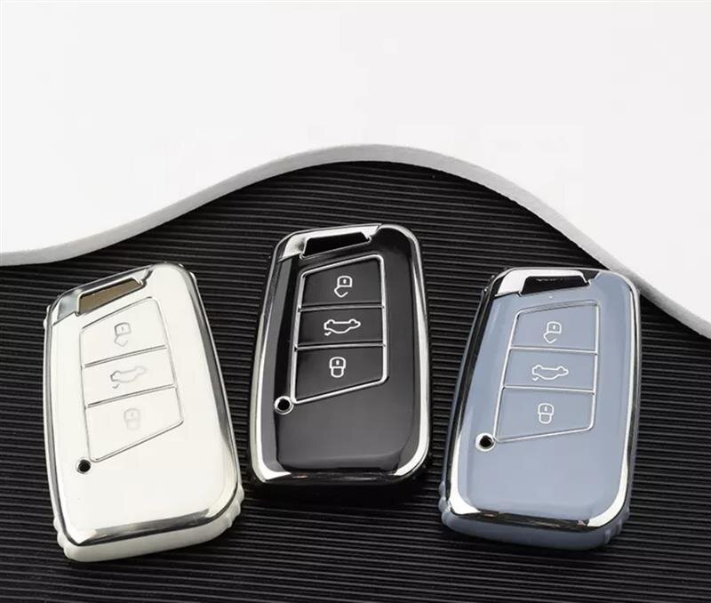 Autoschlüssel Hülle Cover Passt für VW Magotan Passat B8 CC MK2 Jetta Skoda  Superb A7 Kodiaq Zubeh?r Schlüsselbox Schlüsselhülle Schlüssel Schutz Etui